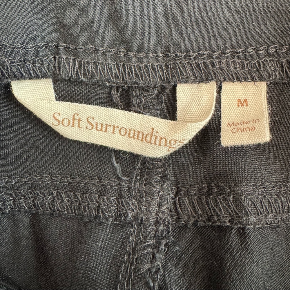 Soft Surroundings Black Pull-On Stretch Straight Leg Dress Pants Size Medium - Picture 4 of 6